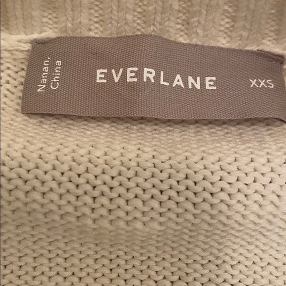 Everlane Boxy Sweater in Everyday Cotton Cream SZ XXS Oversized Fit 100% Cotton - Picture 4 of 11